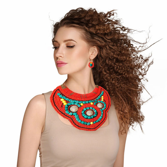 Colored Bib Necklace Set 2