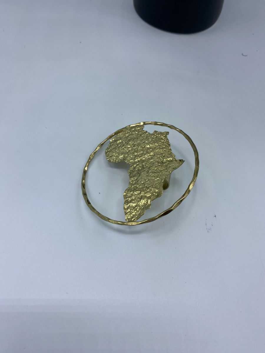 brass casted ring africa continent