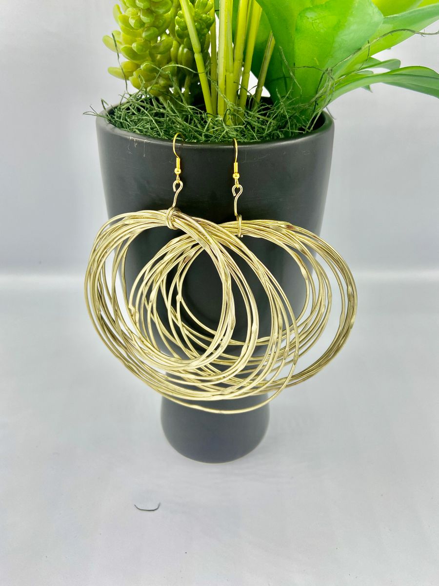 Queen N’ Kama Brass Wire Earrings