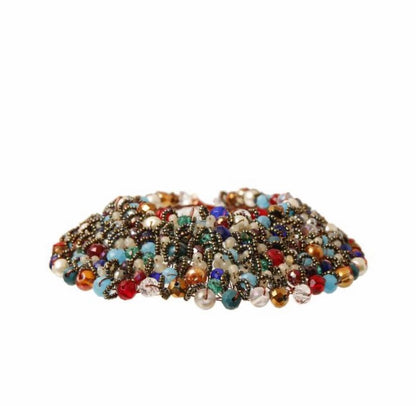 Multi Color and Hematite Bead Copper Bib