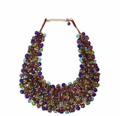 Royal Blue Bead Copper Bib