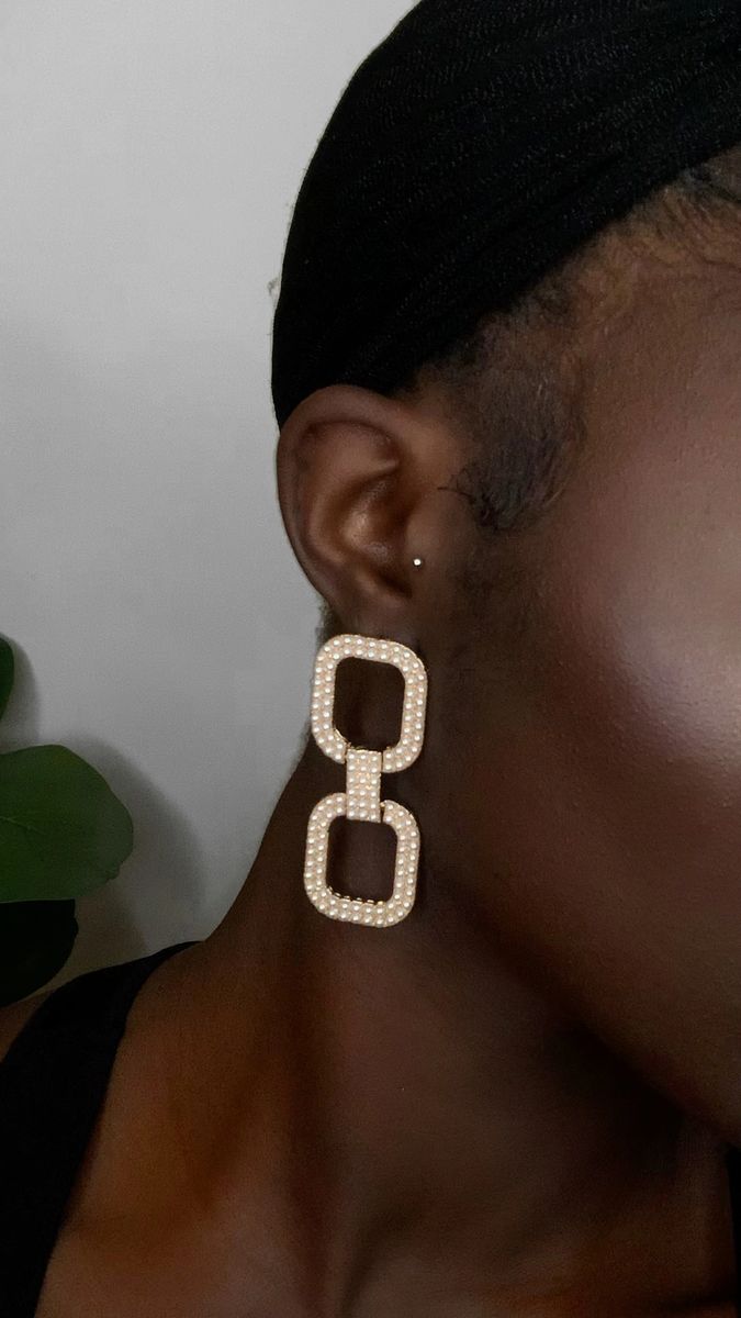 Double Rectangle Drop Earrings
