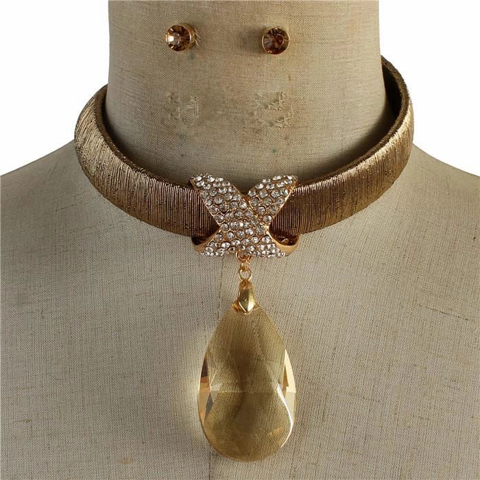 Teardrops Cord Choker Set.