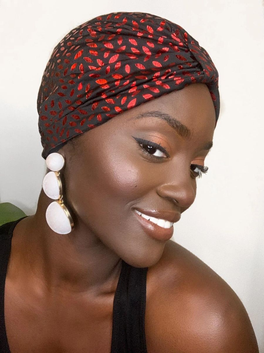 Metallic Dot Hair Turban