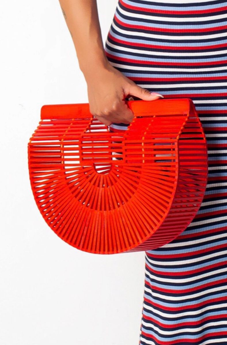 Half Moon Bamboo Tote Bag