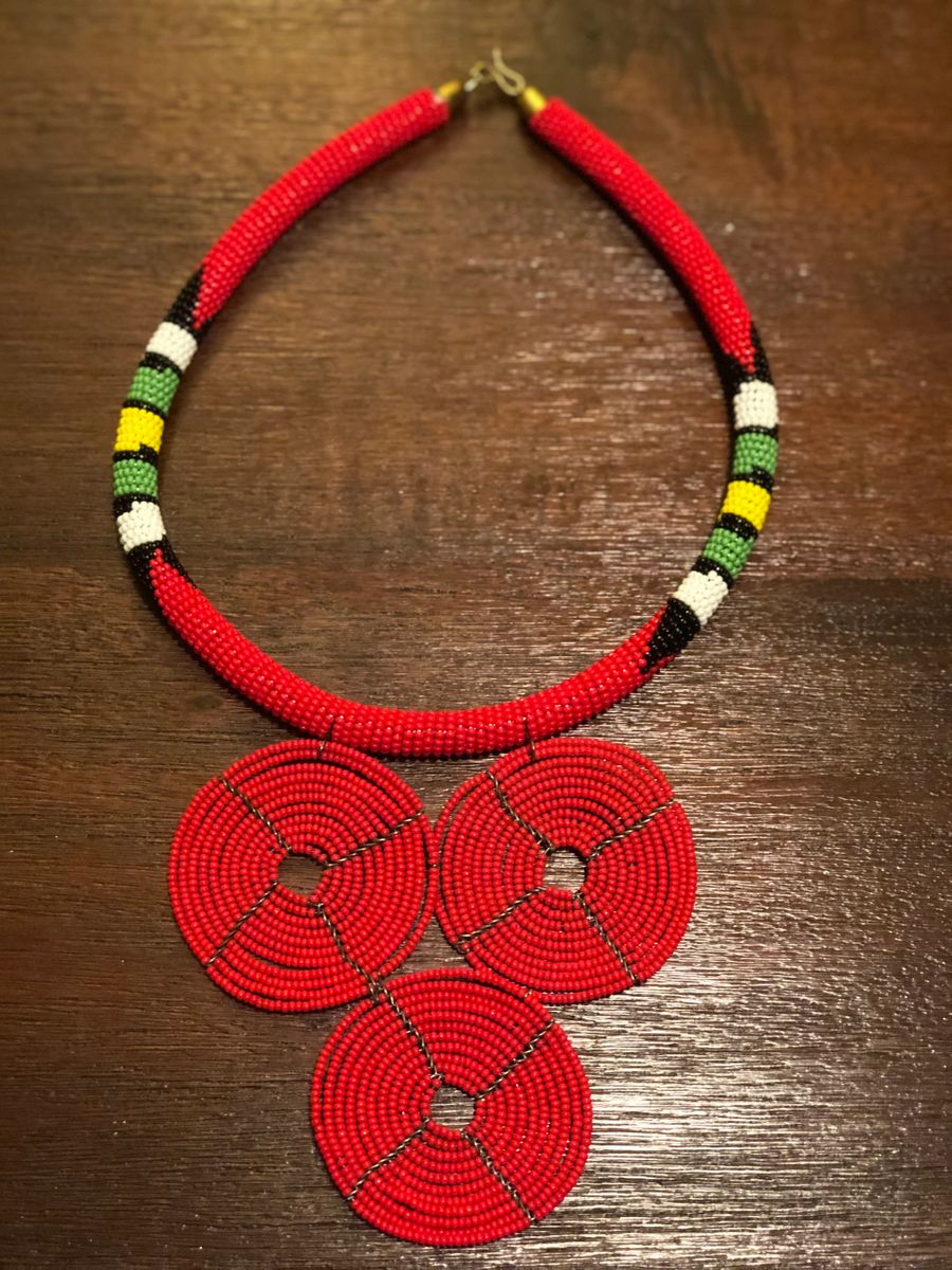 Seed Bead Zulu Maasai Style Rope Necklace