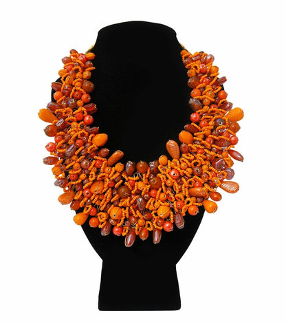 Copper Wired Bead Necklace