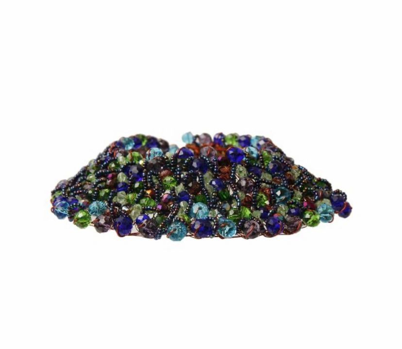 Royal Blue Bead Copper Bib