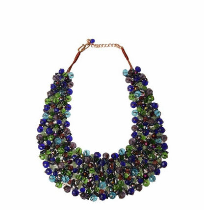Royal Blue Bead Copper Bib